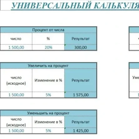 Калькулятор процентов